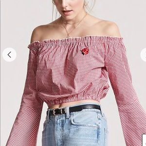 Forever 21 off shoulders top size 1x